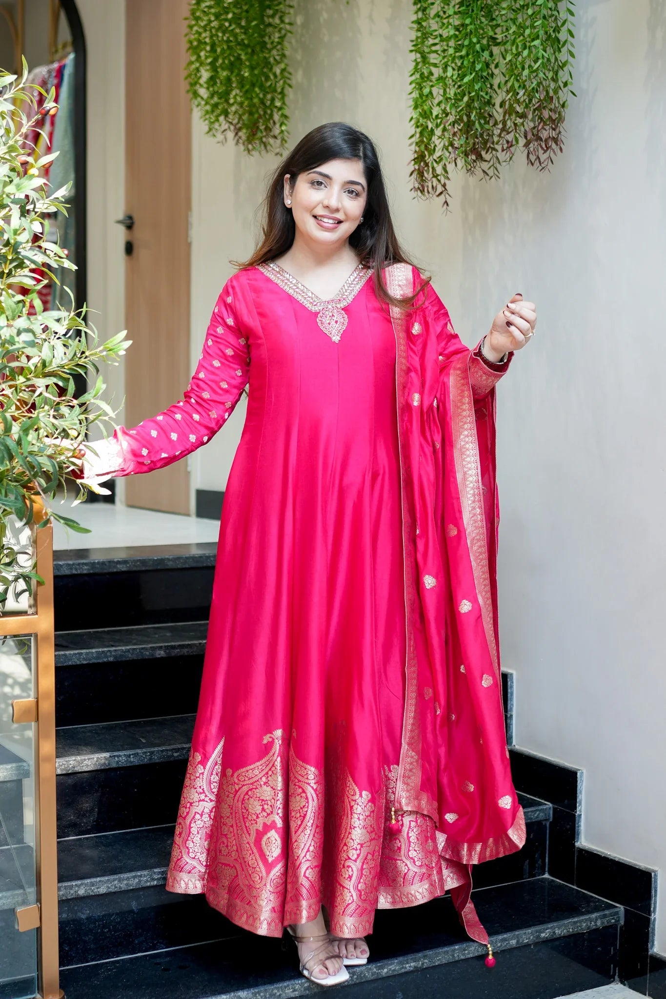 Magnificent Banarasi Silk Embroidery Suit Set