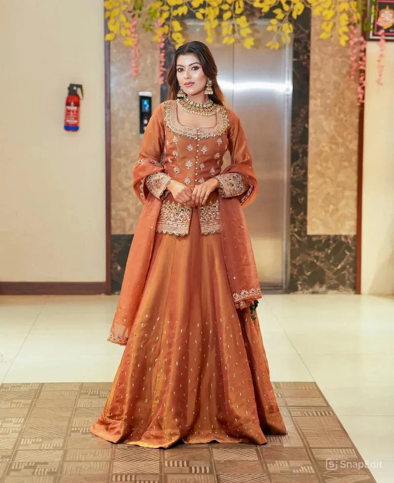 Royal Ethnic Suit Set with Trendy Embroidery Work