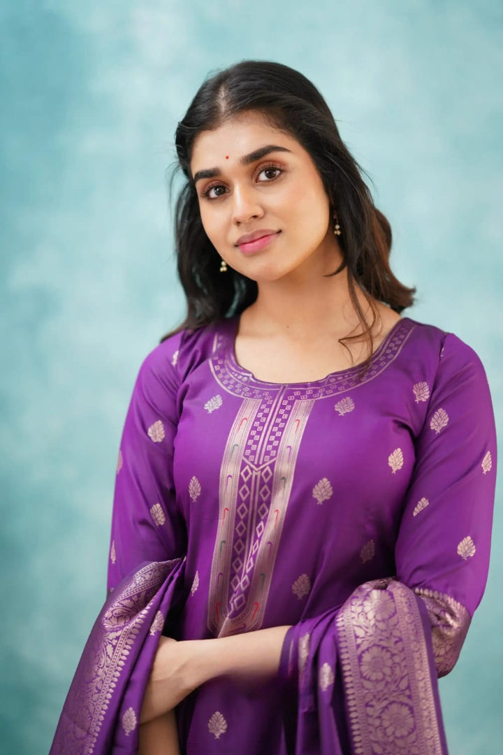 Most Beautiful Paithani Silk Suit Set