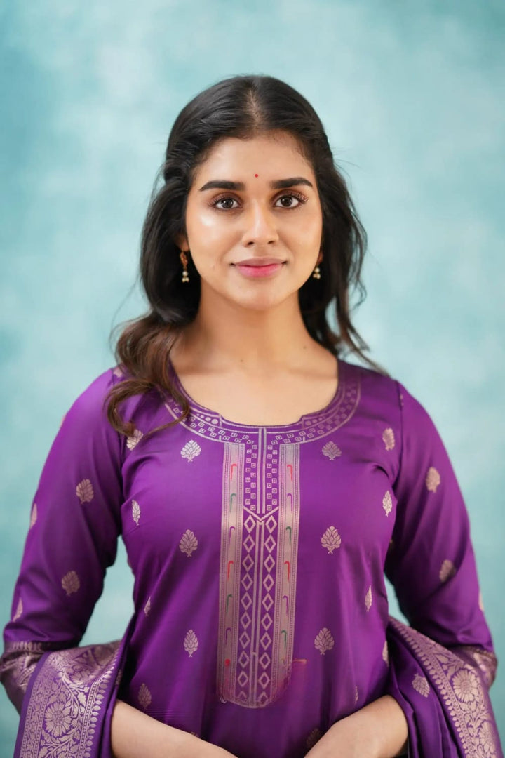 Most Beautiful Paithani Silk Suit Set