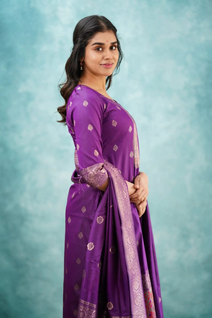 Most Beautiful Paithani Silk Suit Set