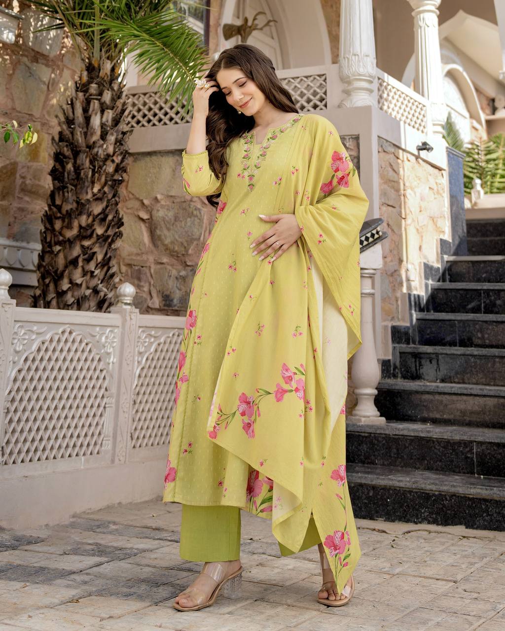 Very Glamorous Chanderi Silk Embroidery Suit Set