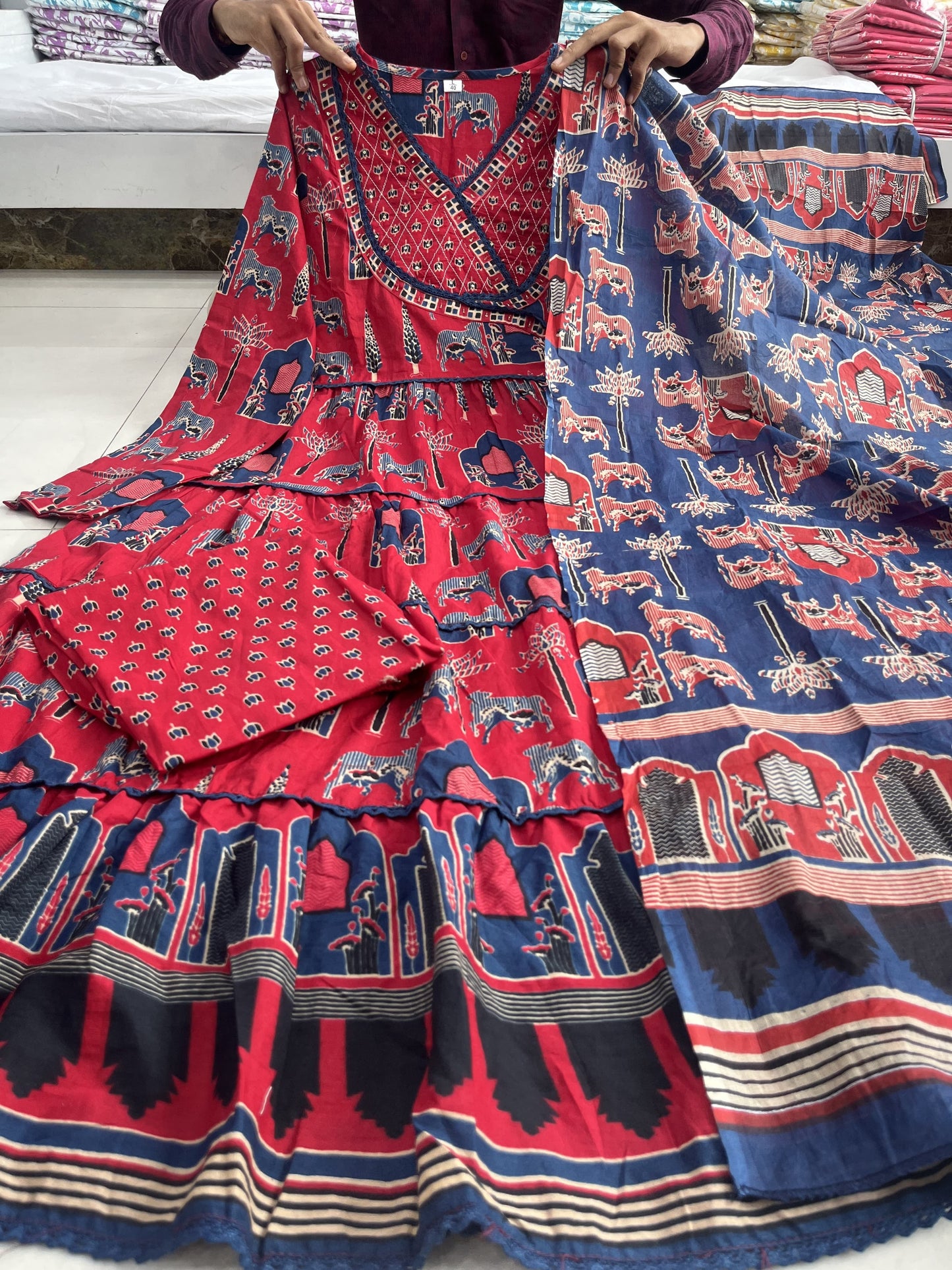 Premium Pure Cotton Block Print Suit Set