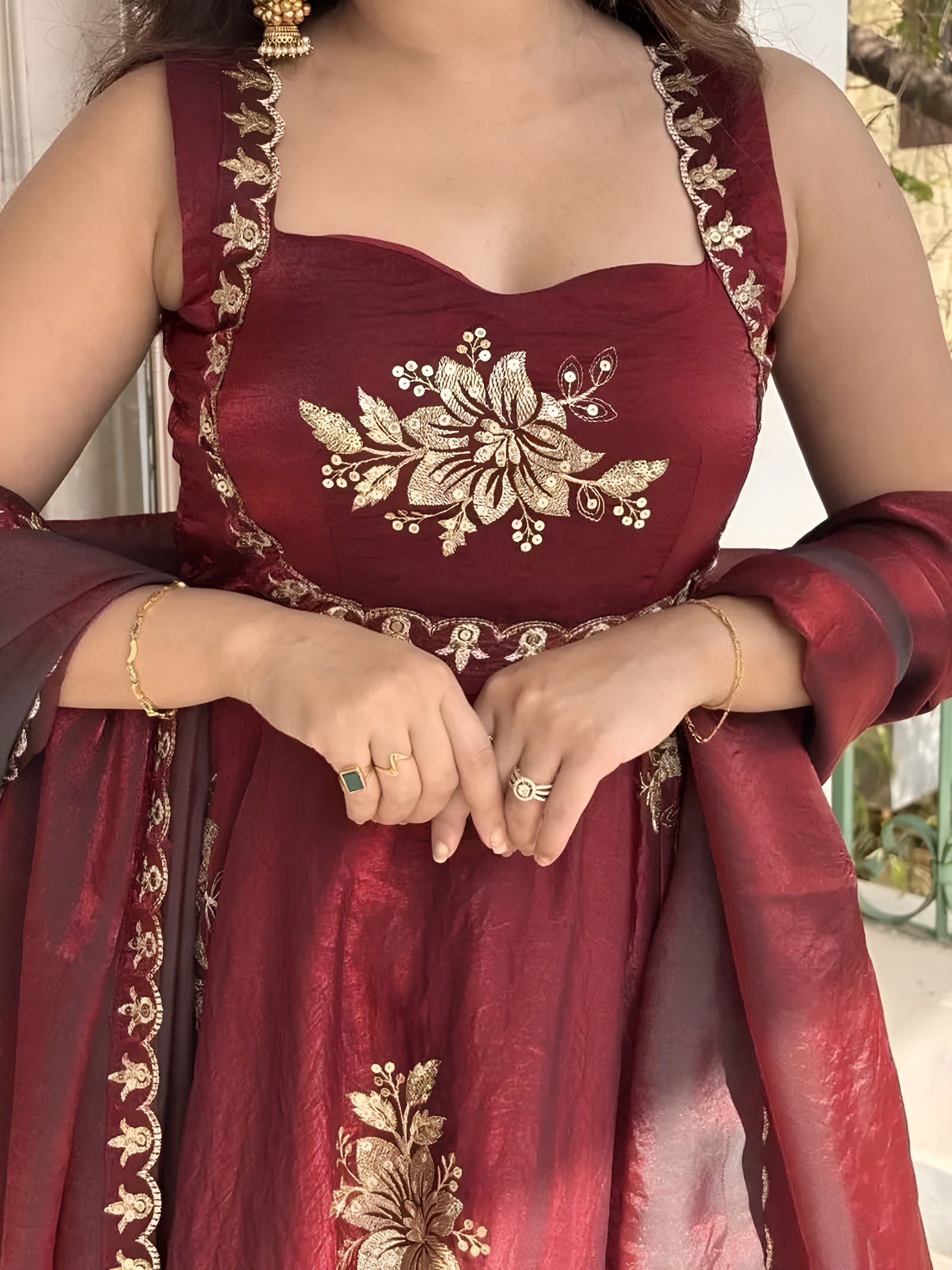 Ishani Purple Heritage Occasion Embroidered Anarkali Suit Set