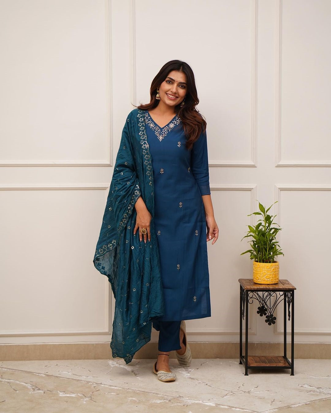 Most Beautiful Chanderi Silk Kurta Set