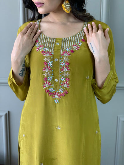 Most Beautiful Viscose Chanderi Suit Set