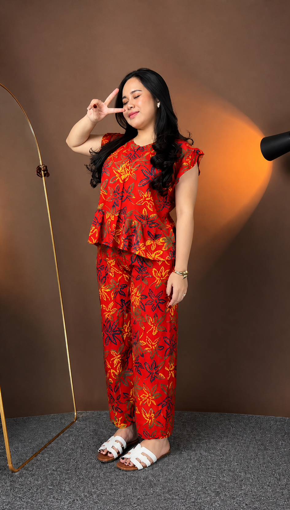 Elegant Rayon Floral Print Co-ord Set