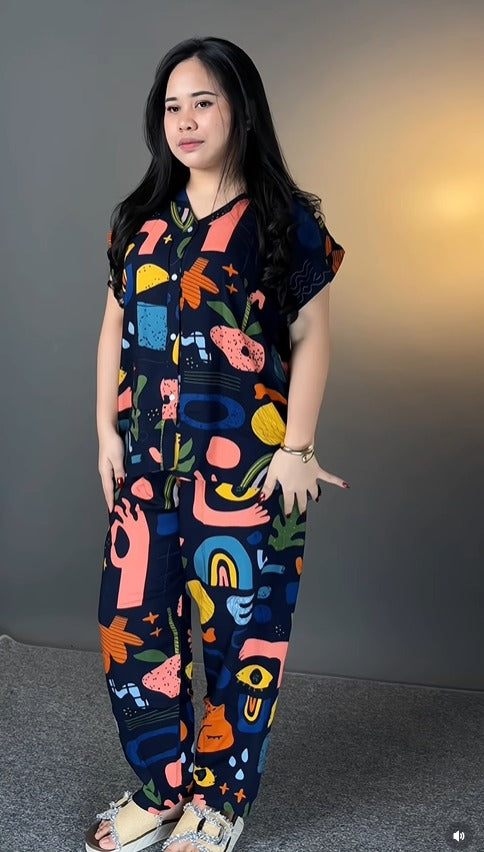Beautiful Lycra printed Co-ord set