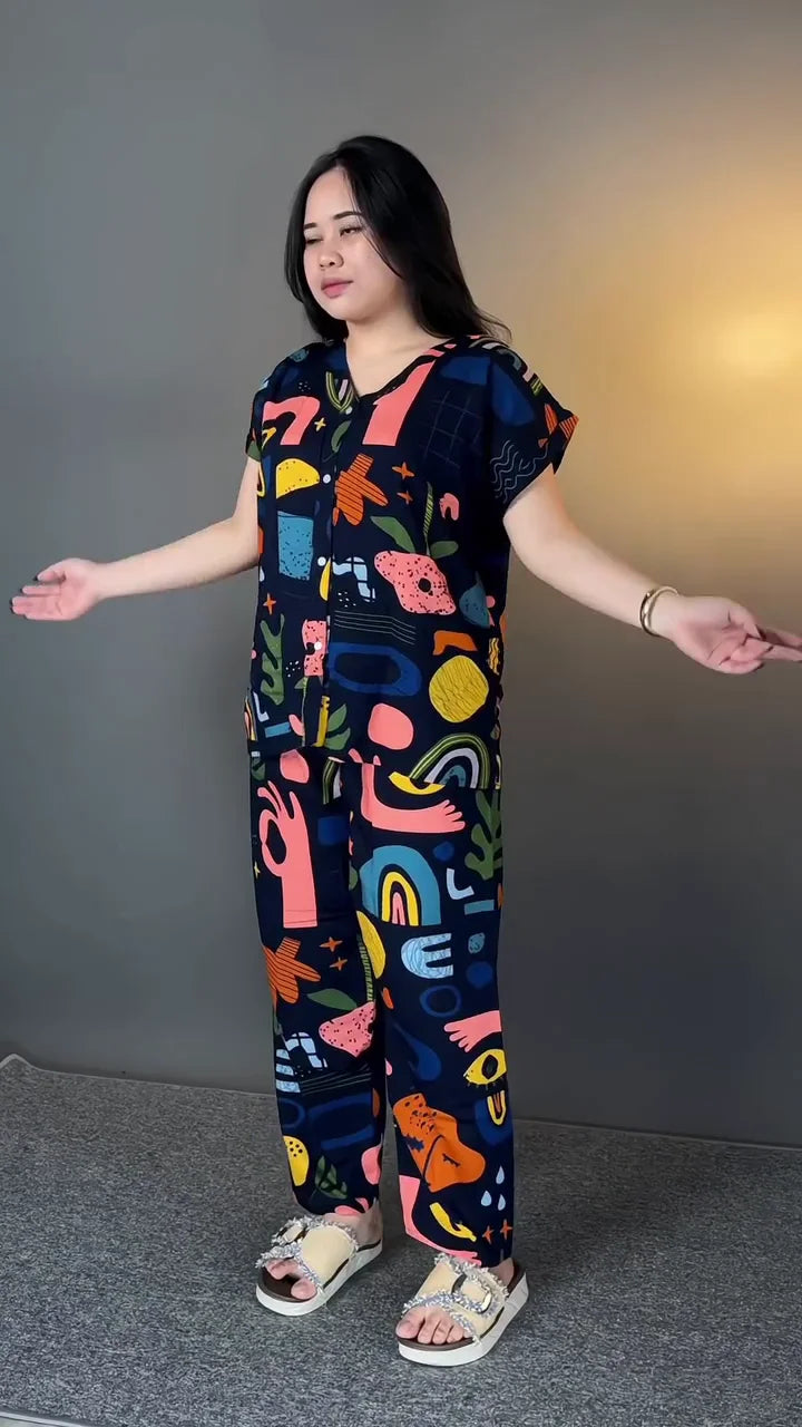 Beautiful Lycra printed Co-ord set
