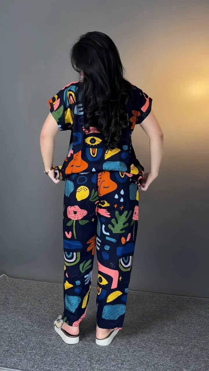 Beautiful Lycra printed Co-ord set
