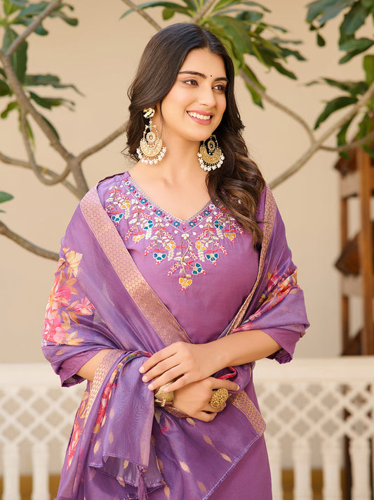 Pure Shimmer Heavy Handwork Kurta Suit Set