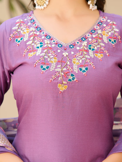 Pure Shimmer Heavy Handwork Kurta Suit Set