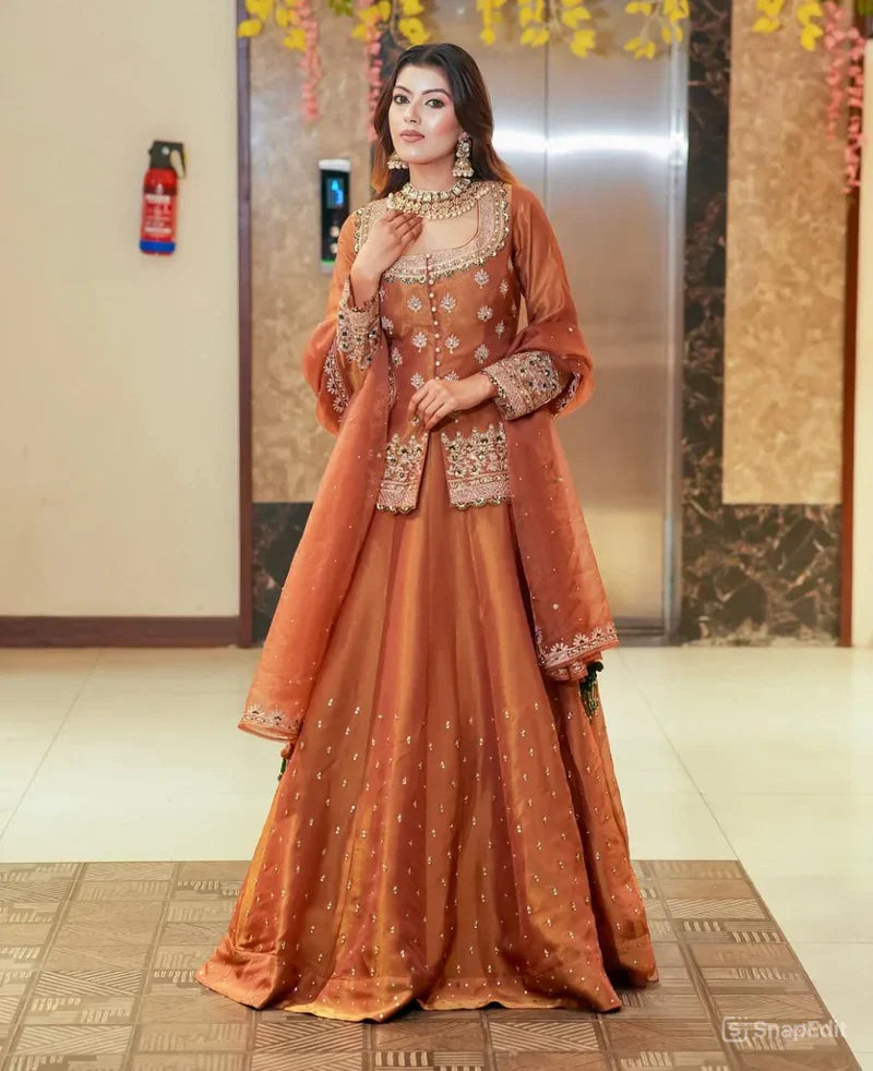 Royal Ethnic Suit Set with Trendy Embroidery Work