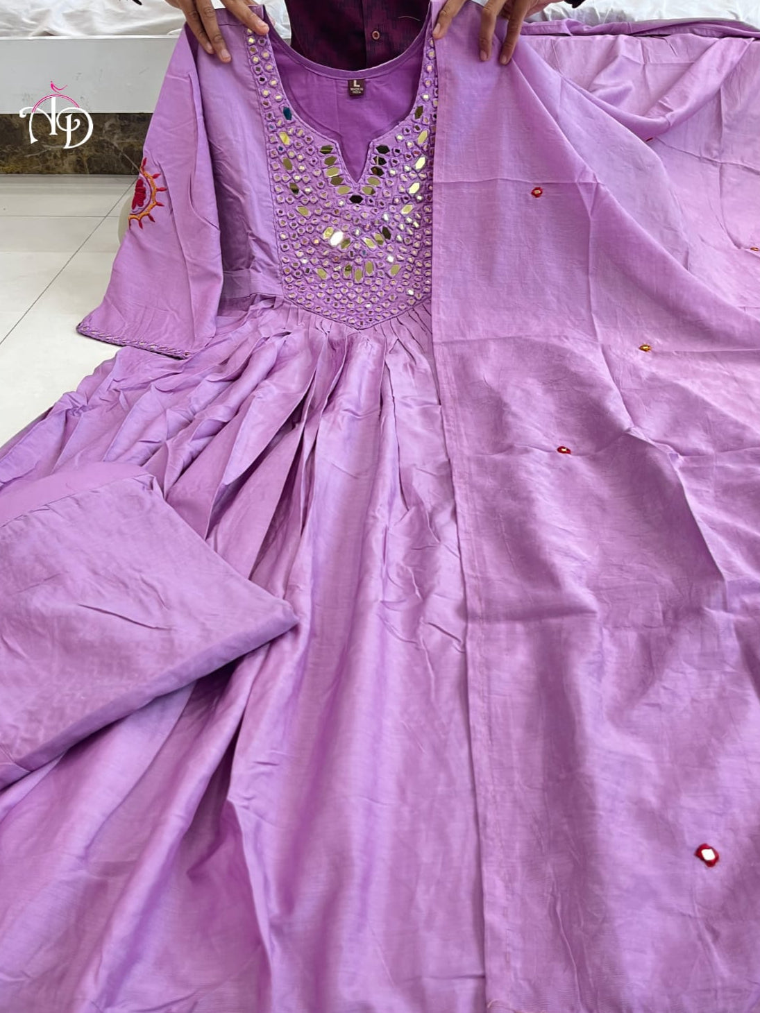 Royal Mal Chanderi Silk Suit Set With Real Mirror Style