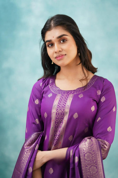 Most Beautiful Paithani Silk Suit Set