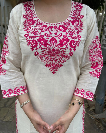 Most Beautiful Pure Chanderi Silk Embroidery Suit Set