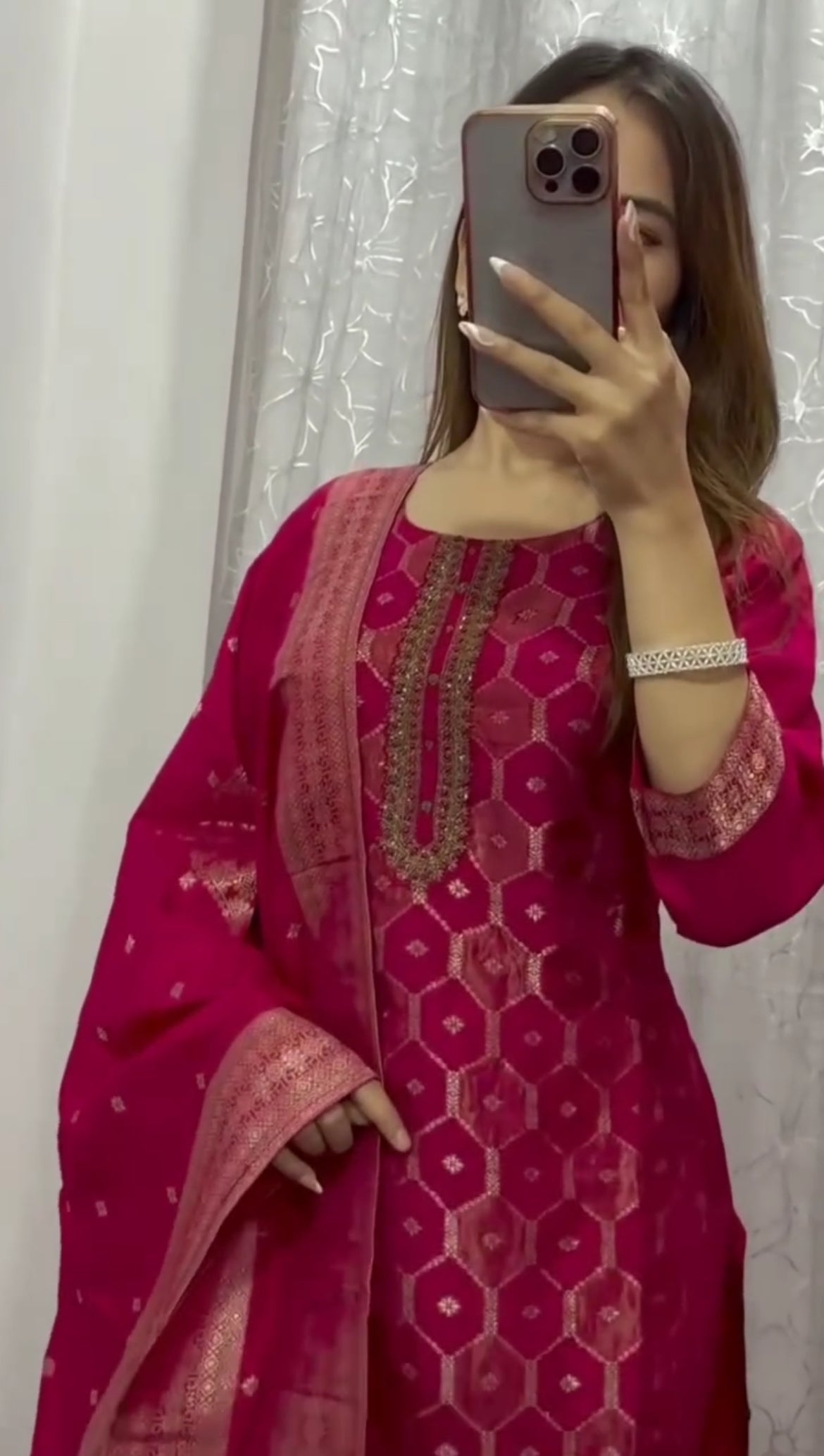 Most Beautiful Pure Banarasi Silk Jequard Weaving Suit Set