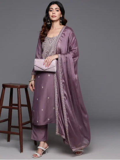 Most Beautiful Viscose Chanderi Suit Set