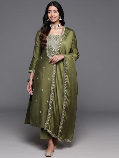 Most Beautiful Viscose Chanderi Suit Set