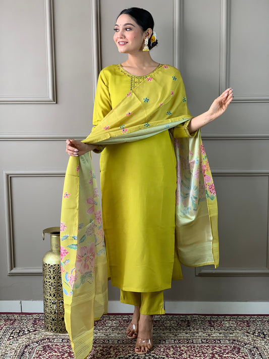 Most Beautiful Viscose Chanderi Suit Set