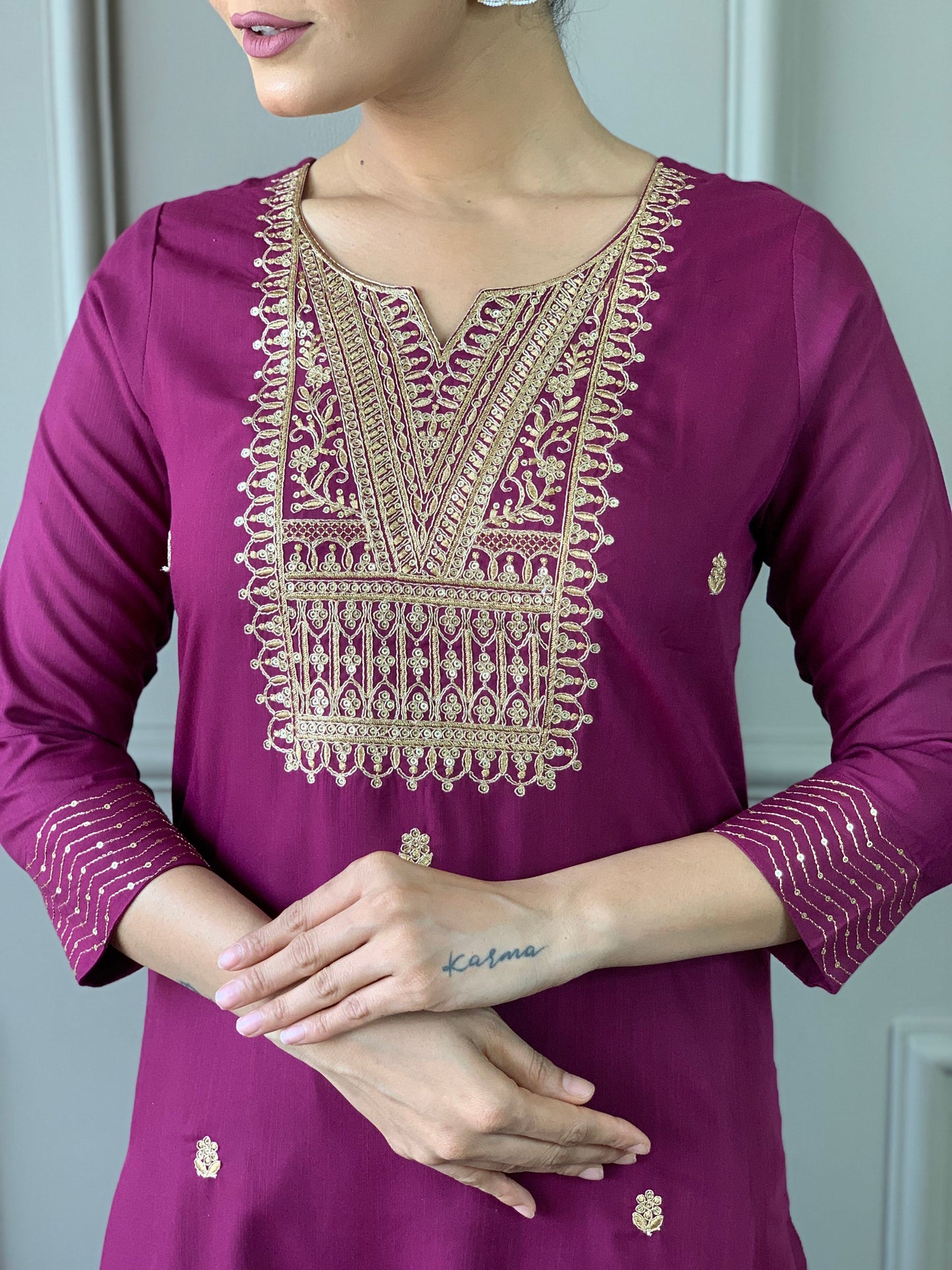 Pure Designer Rayon Suit Set With Heavy Dupatta