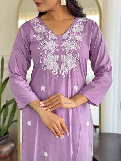 Most Appealing Rayon Embroidery  Suit Set