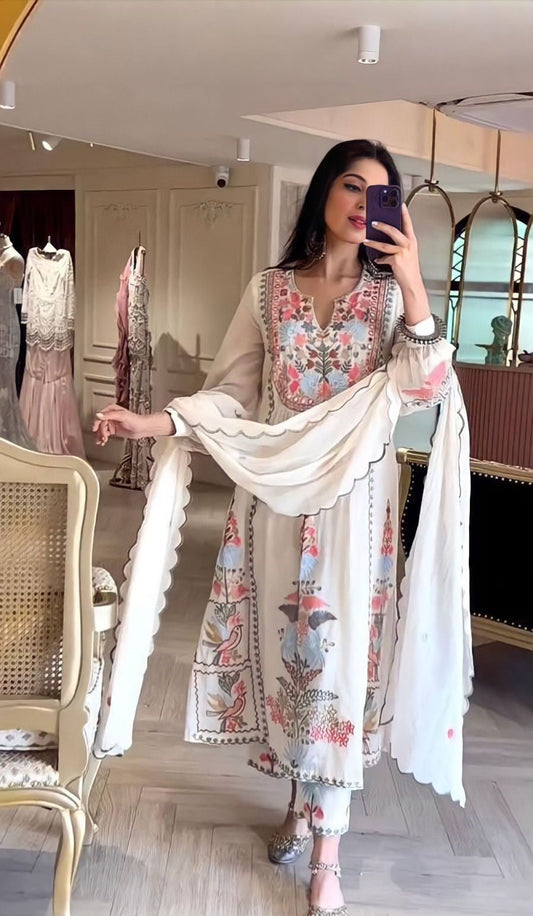 Most Beautiful Georgette Embroidary Suit Set