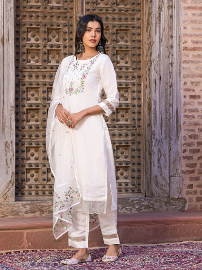 Most Beautiful Chanderi Viscose Suit Set