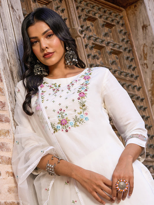 Most Beautiful Chanderi Viscose Suit Set