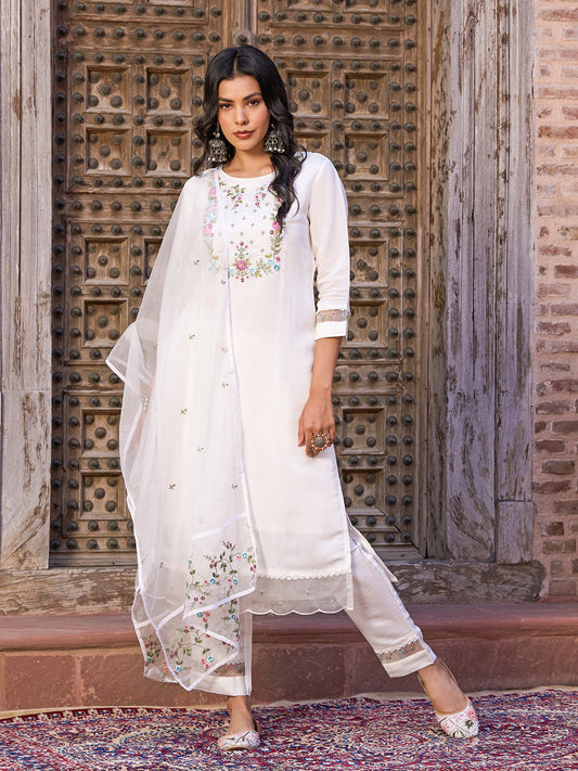 Most Beautiful Chanderi Viscose Suit Set