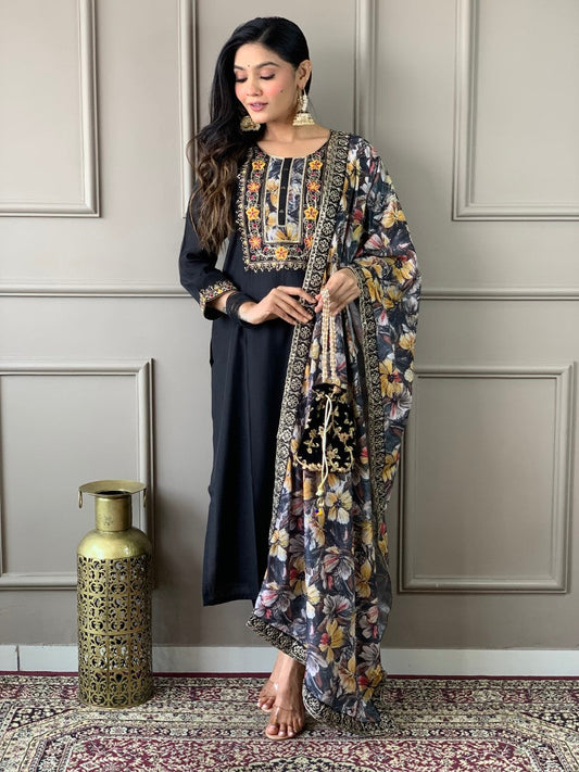 Most Beautiful Viscose Chanderi Suit Set