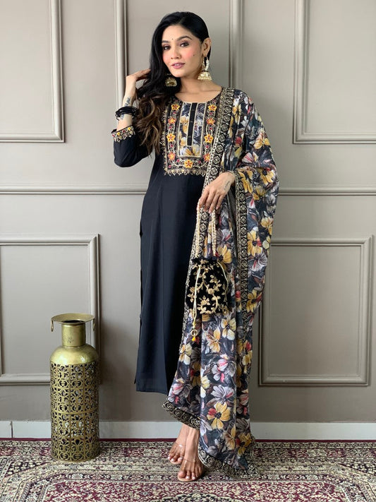 Most Beautiful Viscose Chanderi Suit Set