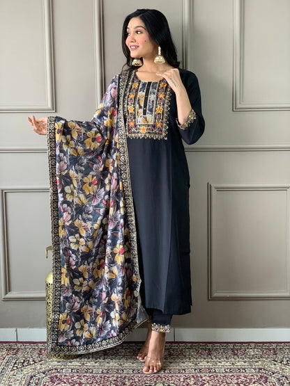 Most Beautiful Viscose Chanderi Suit Set