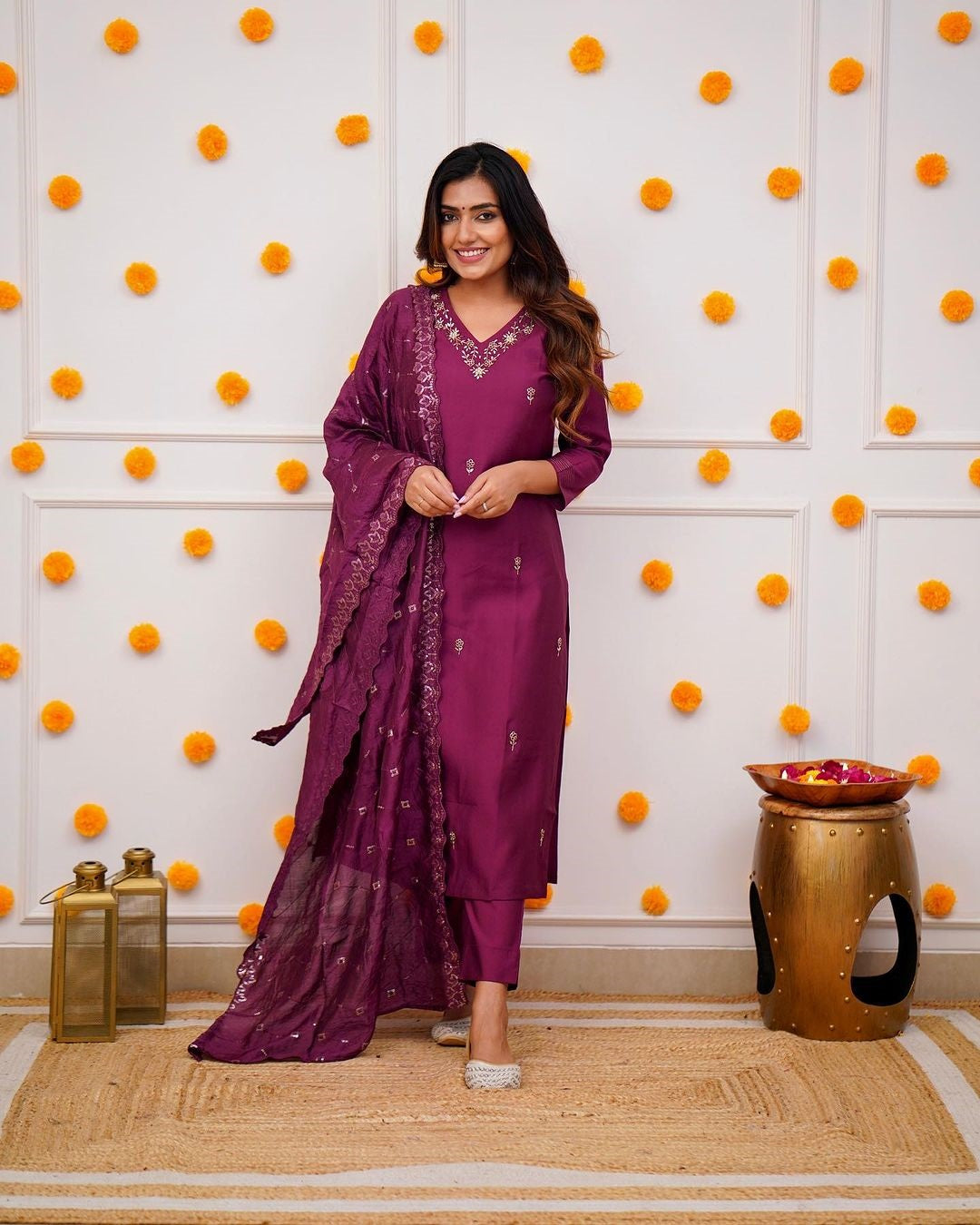 Most Beautiful Chanderi Silk Kurta Set
