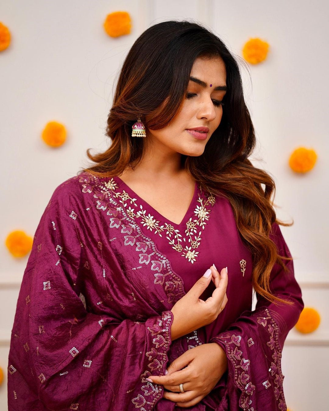 Most Beautiful Chanderi Silk Kurta Set