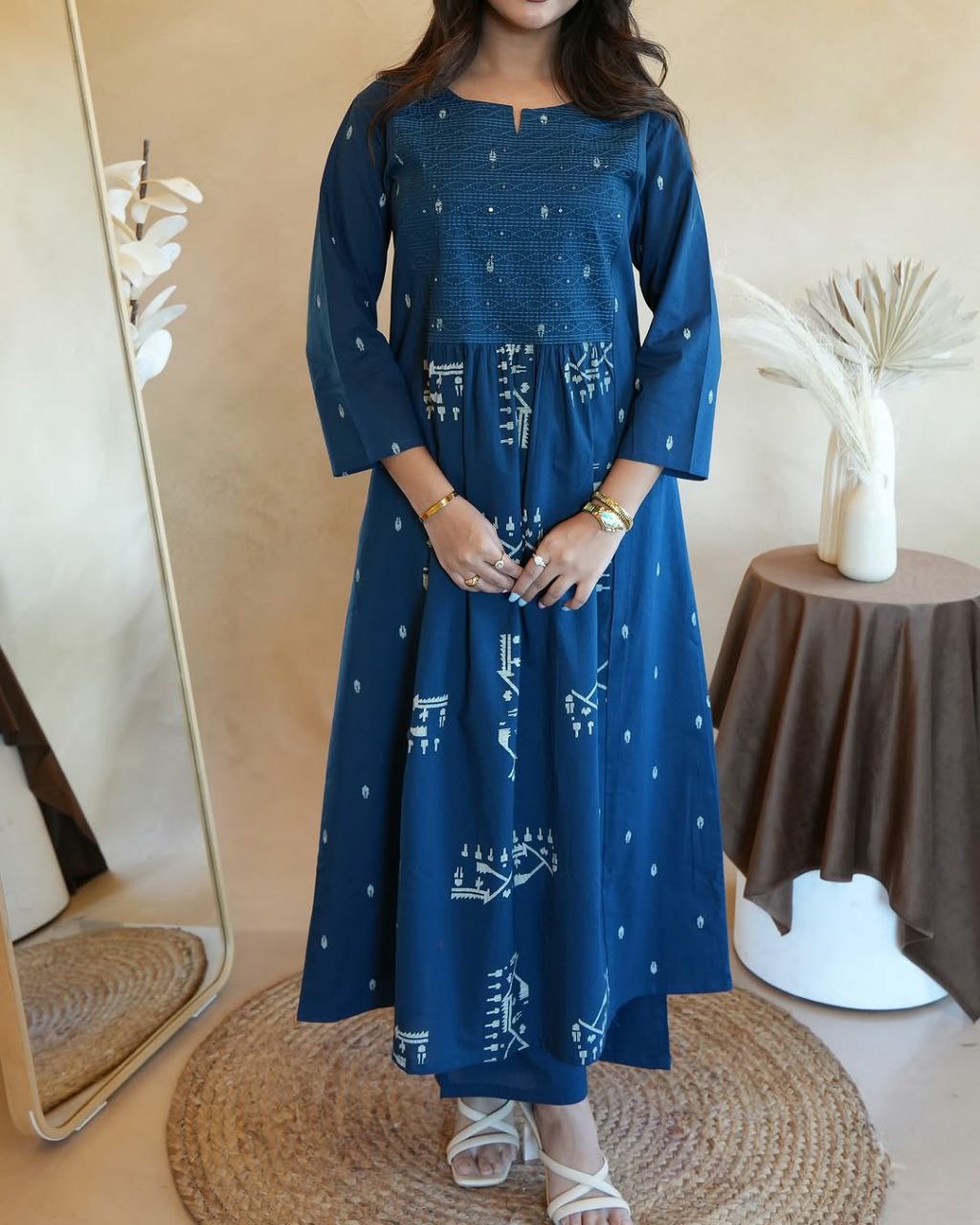Most Delightful Soft Cotton Jaipuri Suit Set
