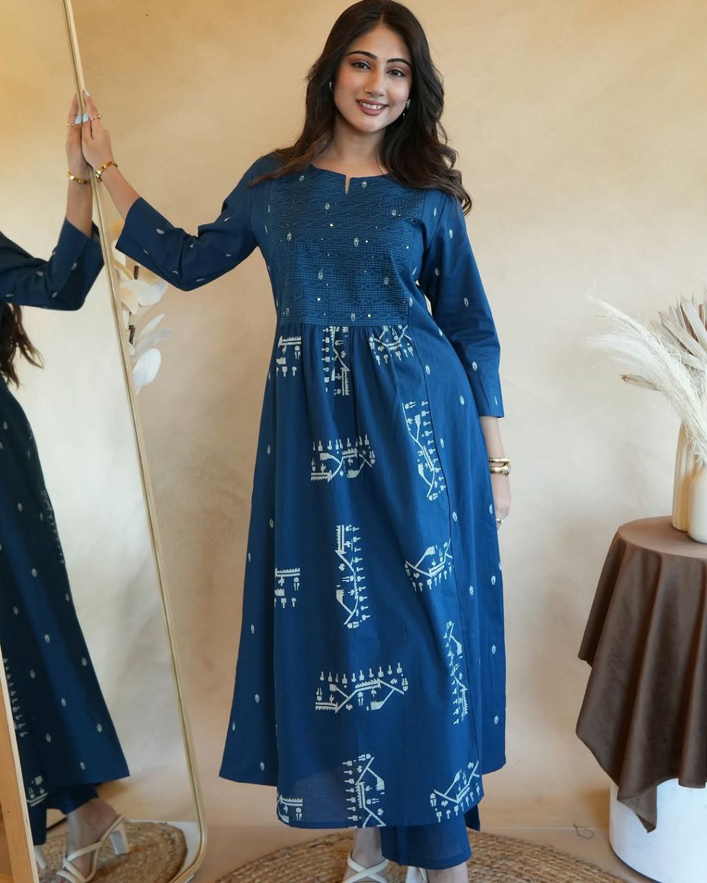 Most Delightful Soft Cotton Jaipuri Suit Set