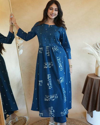 Most Delightful Soft Cotton Jaipuri Suit Set