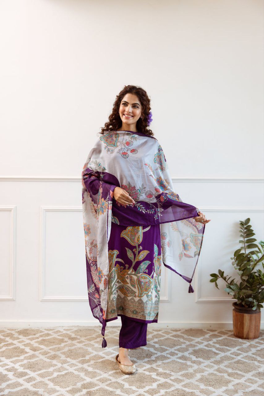 Most Attractive Soft Silk Printed Suit Set