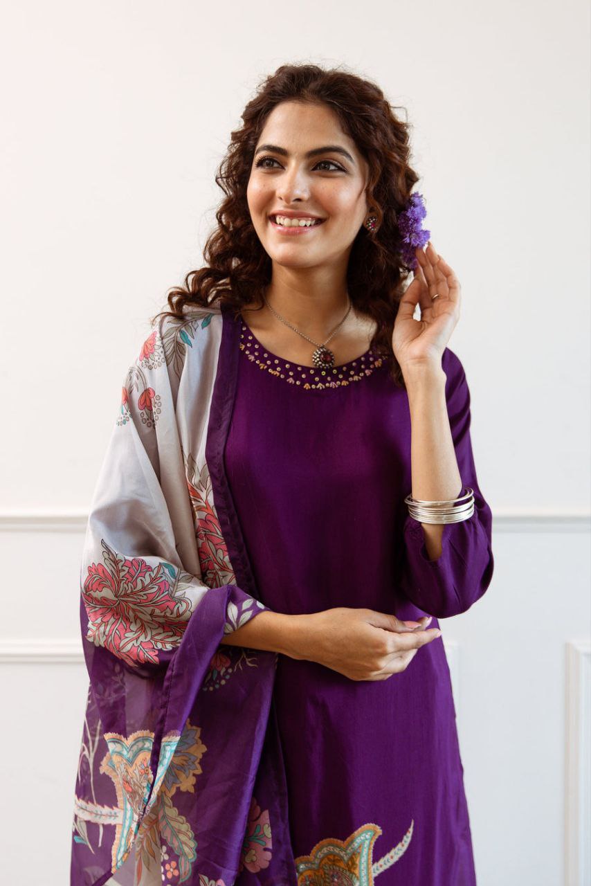 Most Attractive Soft Silk Printed Suit Set