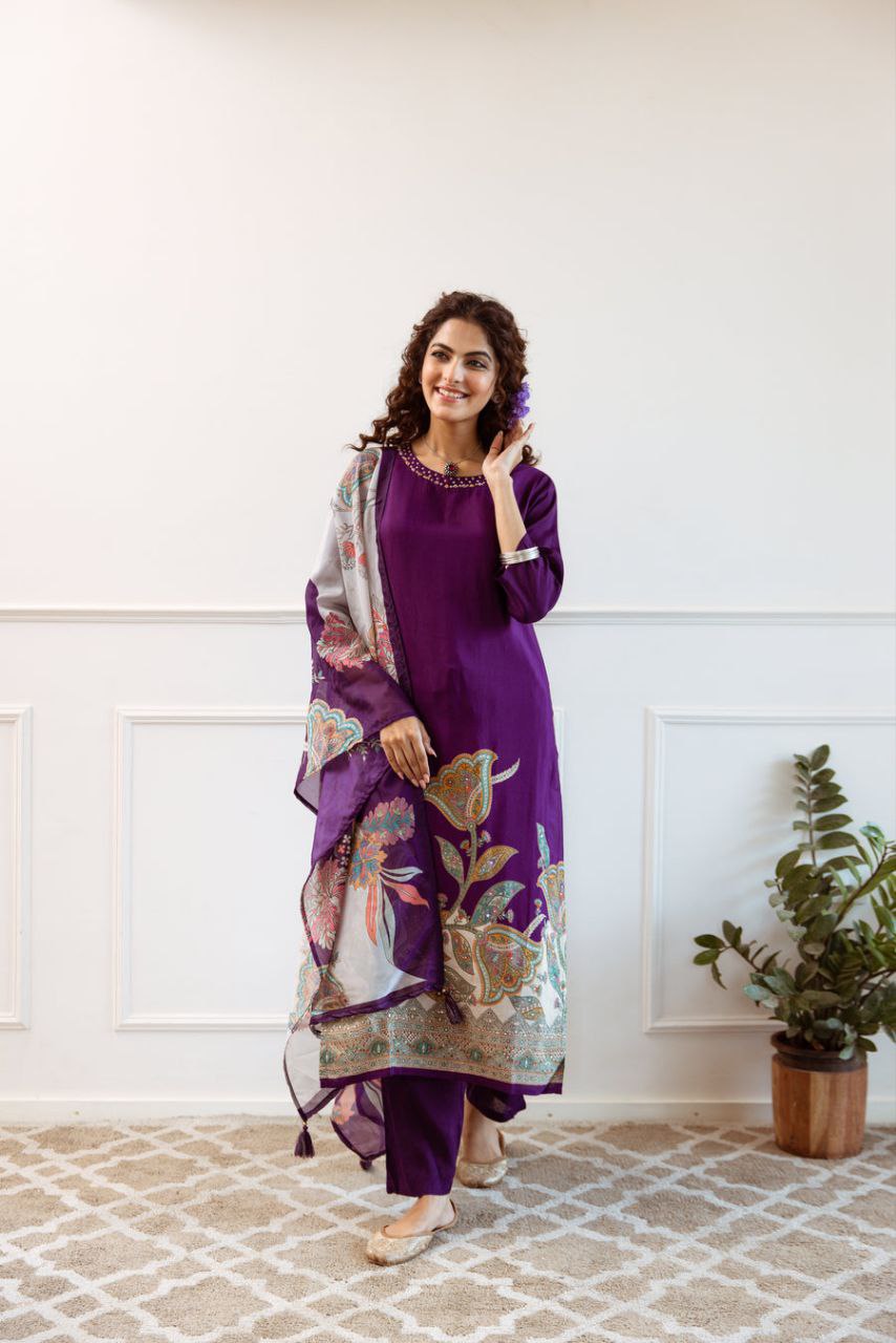 Most Attractive Soft Silk Printed Suit Set